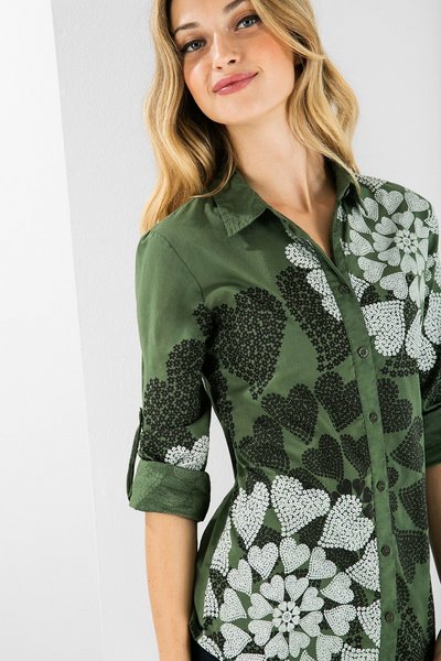 aa03fb69, camisa verde, camisa lunares, comprar marcas, compras desigual online, moda mujer, whimed