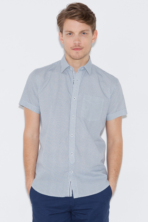 eb470b6c, camisa manda corta, azul, cuadros, Nick Jonas